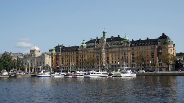 Cruise ships in Östermalm Stockholm Sweden