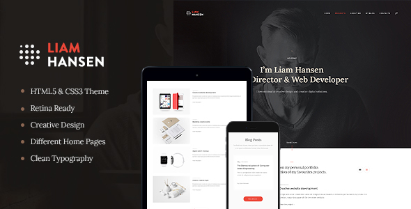 Liam - HTML Creative Freelancers & Agency Template