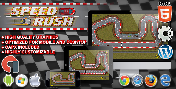 Speed Rush - HTML5 Construct Racing Game