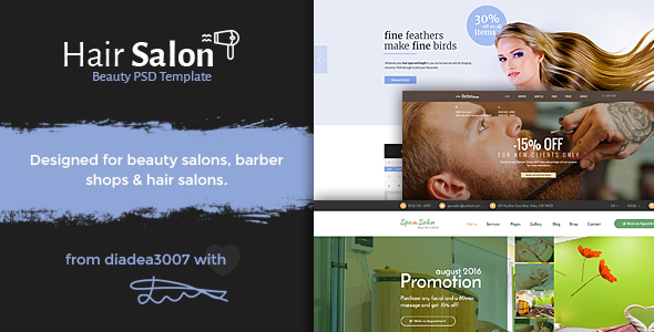 Hair Salon - Beauty PSD Template