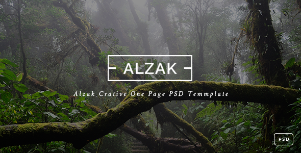 ALZAK - One Page Creative PSD