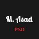 M. Asad Creative PSD Template - ThemeForest Item for Sale