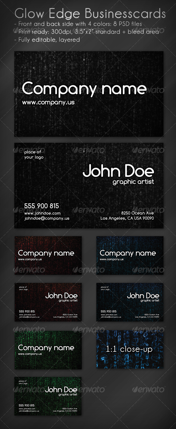 Glow Edge Business Card