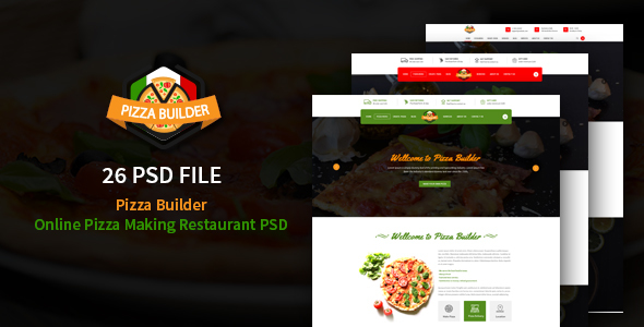 Online Pizza Making Restaurant PSD