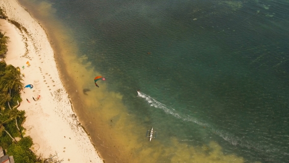 Kitesurfing on Island Boracay and Bulabog Boracay Island Philippines