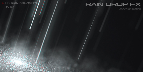 Rain Drop FX Dark Background