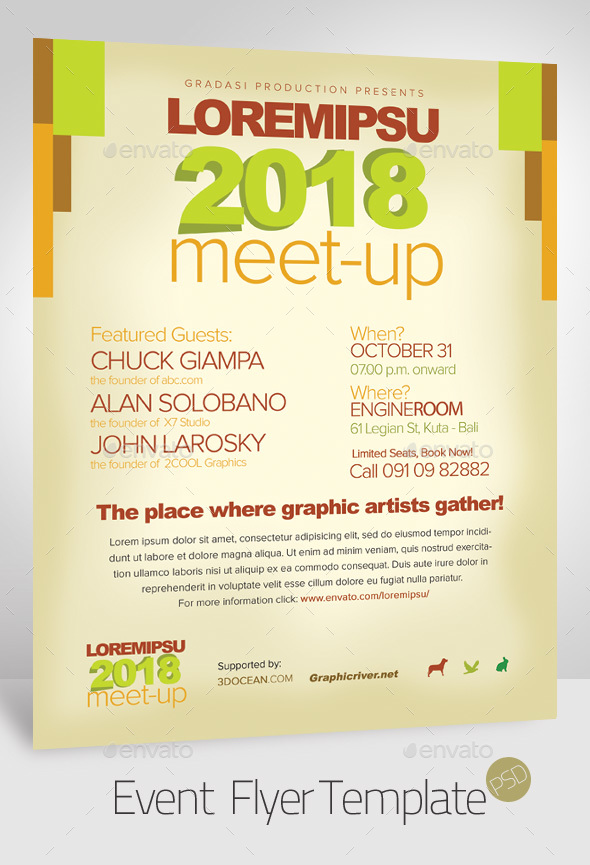 Event Flyer Template Graphics Designs Templates