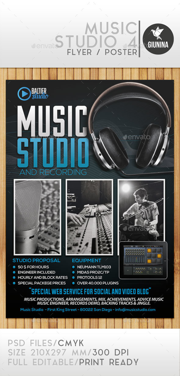 Music Studio 4 Flyer/Poster