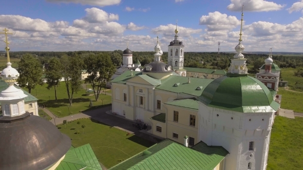 Orthodox Christian monastery.Aerial View