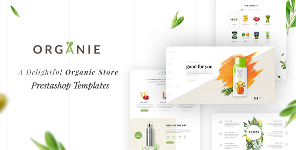 Organie - A Delightful Organic Store eCommerce Prestashop Theme V1.6 & V1.7