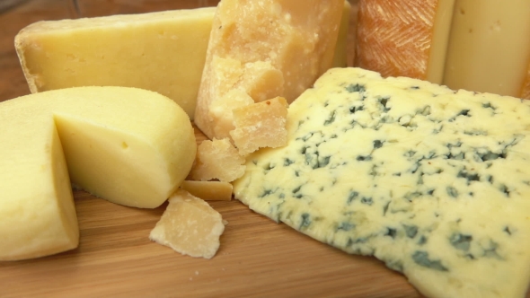 French of Cheese on a Wooden Table