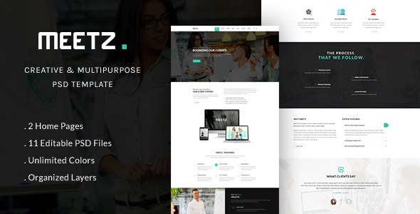 MEETZ - Creative and Multipurpose PSD Template