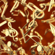Golden Music Notes Background - VideoHive Item for Sale