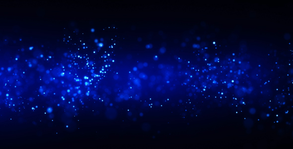 Shimmering Particles Blue Background