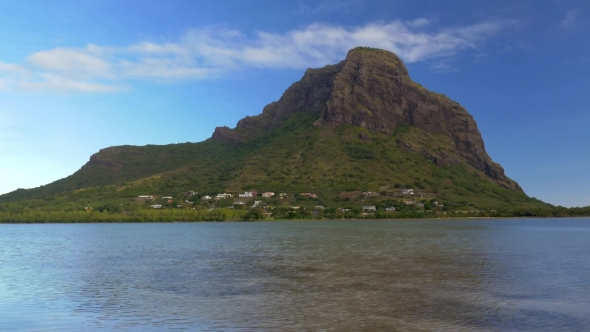 Waterside View of Le Morne Brabant, Mauritius