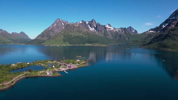 Aerial Footage Beautiful Nature Norway