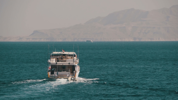 Cruise Boat Floats in the Red Sea