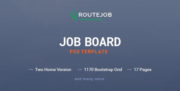 ROUTEJOB – Job Board PSD Template – 0 Sold!