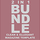 2 in 1 Clean & Ellegant Magazine Template - GraphicRiver Item for Sale