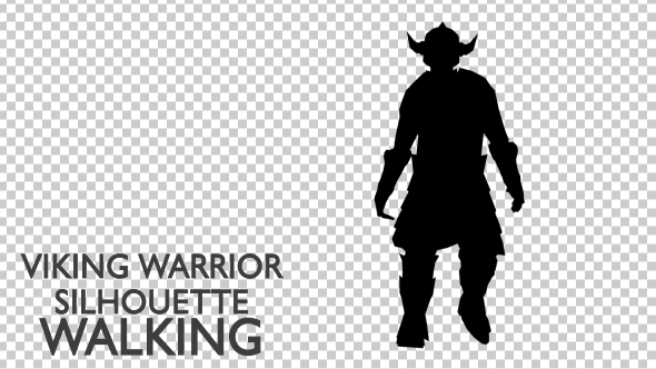 Viking Warrior Silhouette Walking alt