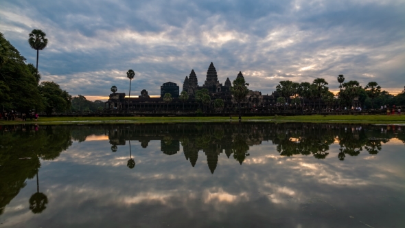 Angkor Wat Temple at Sunset