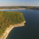 Aerial of Lake Shoreline in Fall - VideoHive Item for Sale