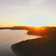 Aerial of Sunset at Lake in Summer - VideoHive Item for Sale