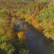 Slowly Flying Above Beautiful Country River - VideoHive Item for Sale