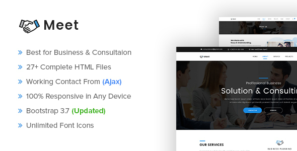 Meet - Business and Consultation Responsive HTML Template