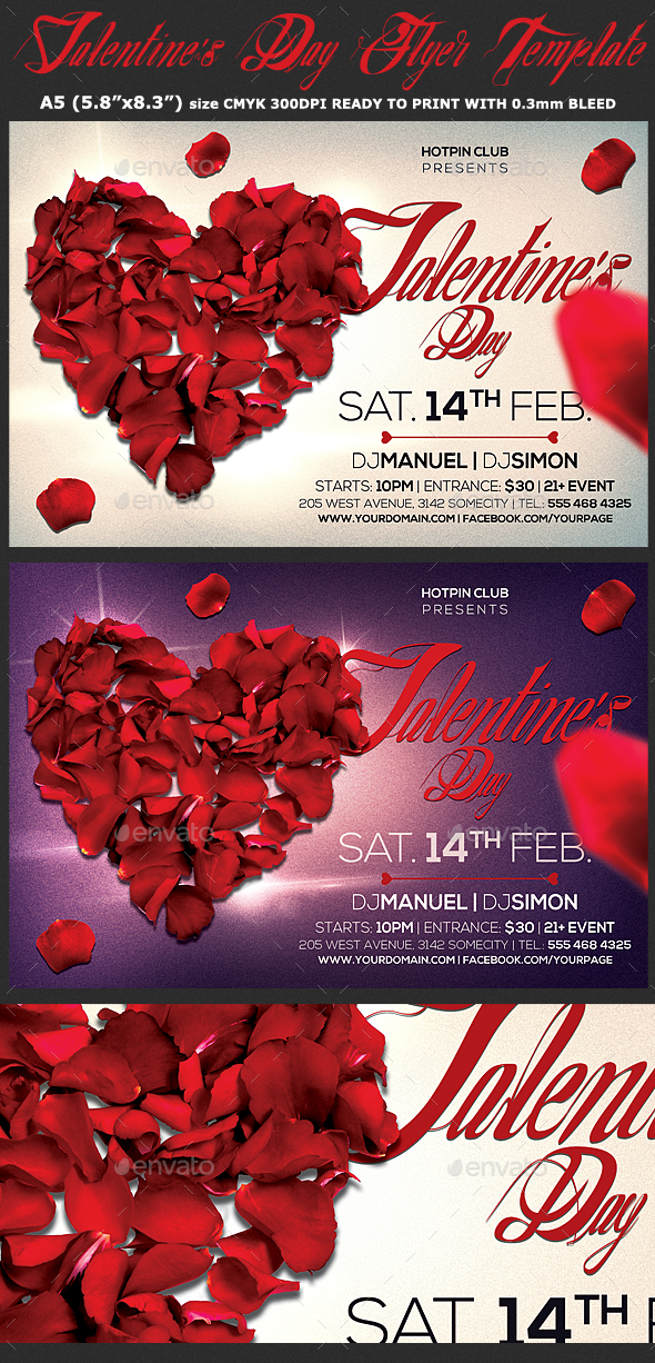 Valentines Day Flyer  Psd Template