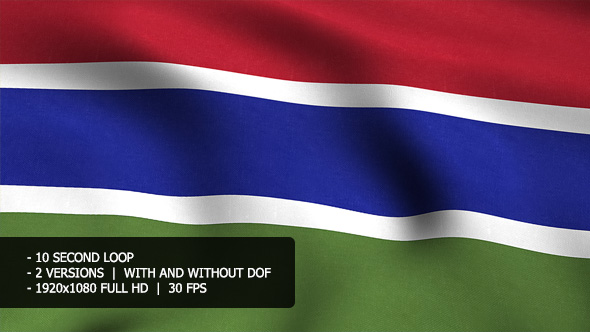 Gambia Flag Background