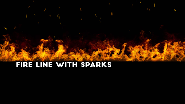 Line Fire With Sparks