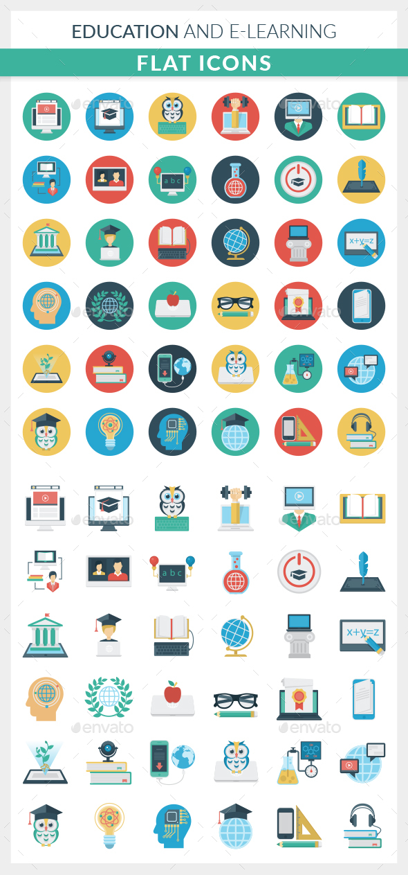 Education and E-learning Icons
