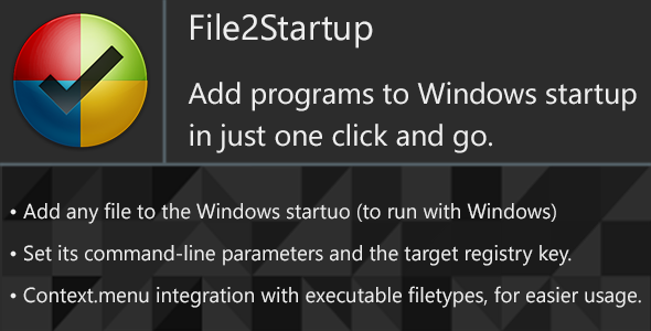 File2Startup - Add any program to Windows startup easy