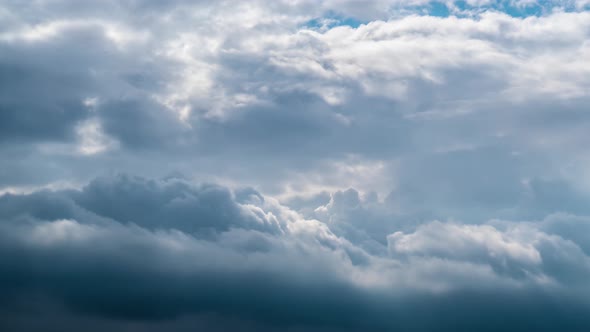 Timelapse of White Clouds in the Sky