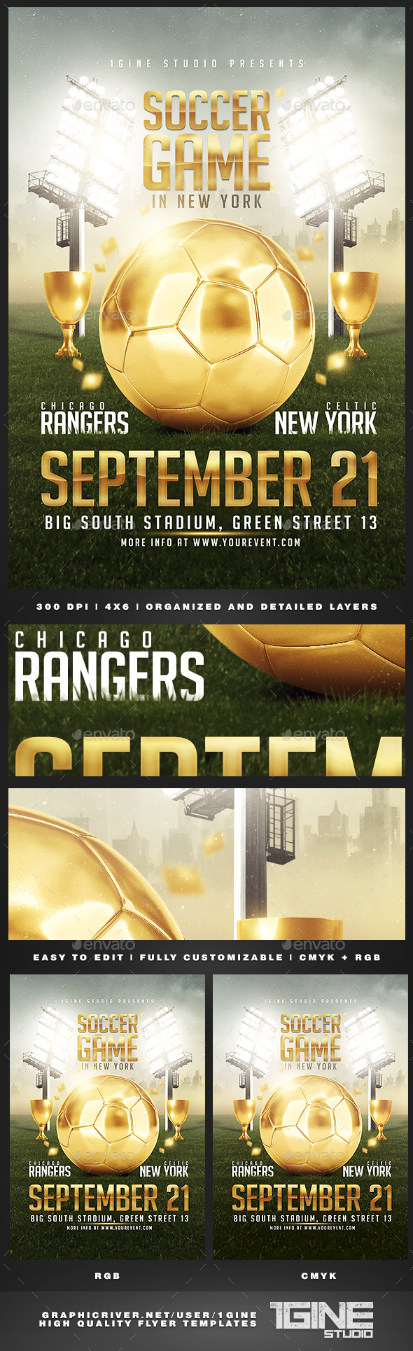 Soccer Game Flyer Template