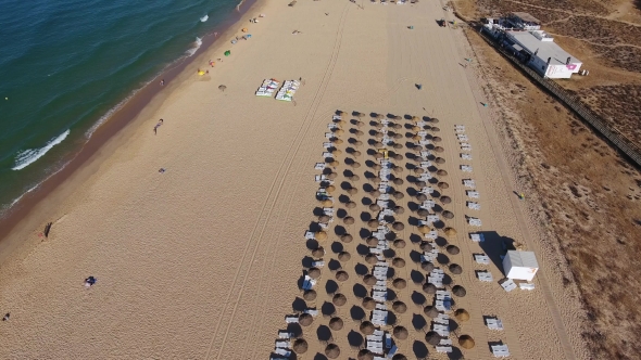 Flight Filming Over the Beach Falesia