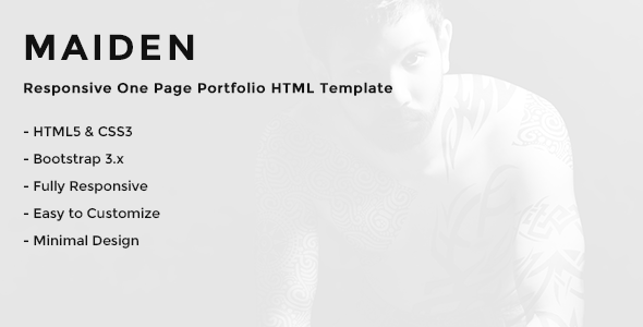 Maiden - Responsive One Page Portfolio HTML Template