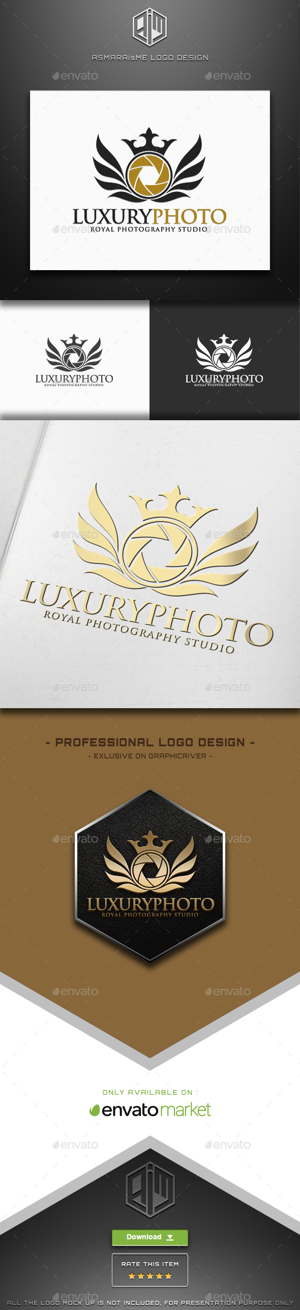 Camera Logo - Luxury Photo - Royal Photography Studio