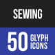 Sewing Glyph Icons