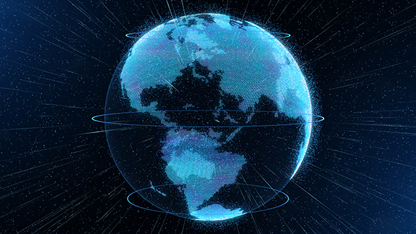 World Sphere Hologram Virtual Planet Earth