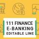 Finance and Banking Line Icons - GraphicRiver Item for Sale