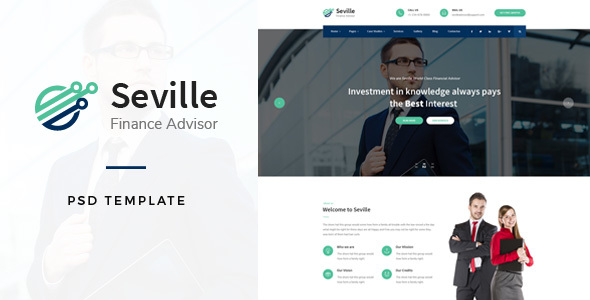 Seville - Financial Advisor PSD Template