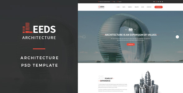 Leeds - Architecture PSD Template