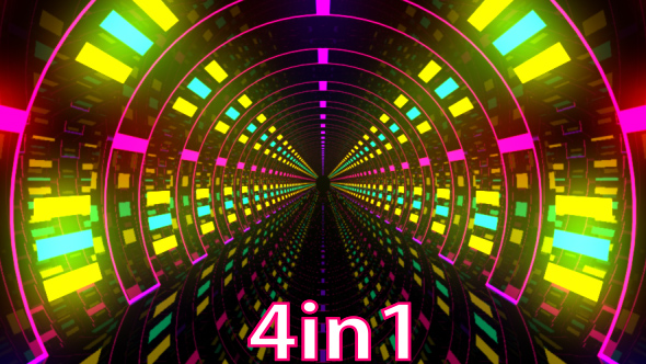 VJ Neon Light Tunnels