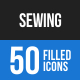 Sewing Blue & Black Icons