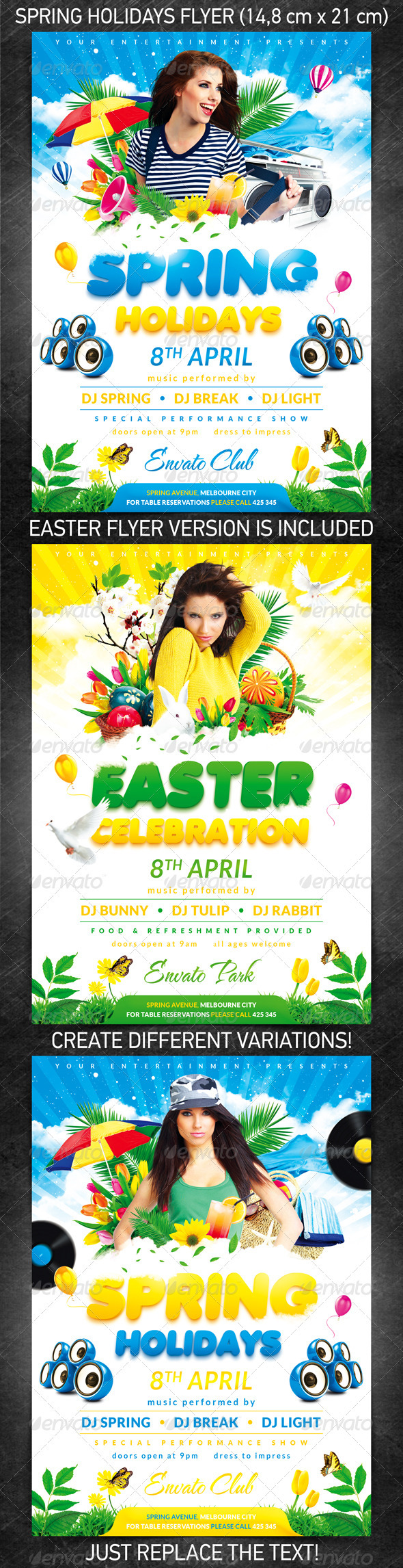 Spring Holidays/Easter Celebration Party Flyer