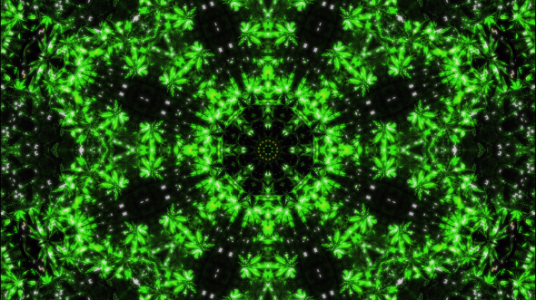 Kaleidoscope Marijuana Glitch VJ