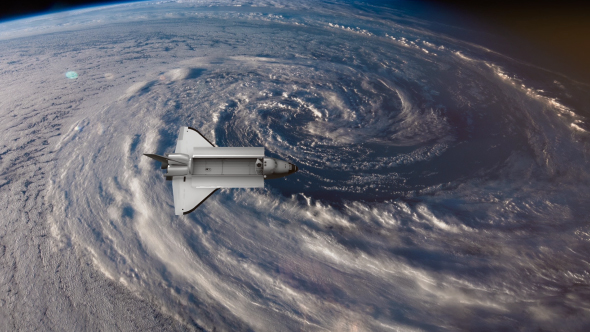 Space Shuttle over Earth