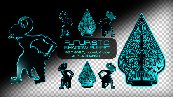 Futuristic Shadow Puppet VJ Kit